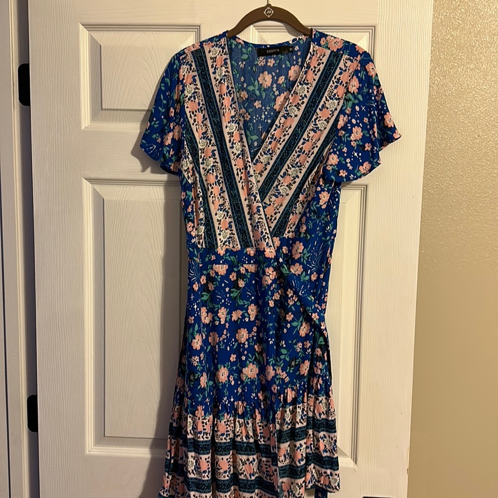 Amazon Zesican brand bohemian wrap dress
